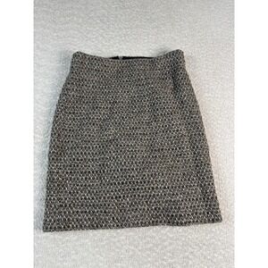 J.Crew Skirt Womens 6 Brown Tweed Wool Blend Pencil Lined Back Vent Classic